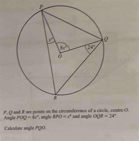 <b>circumference</b> <b>of</b> <b>a</b> <b>circle</b>. . Points p q and r lie on the circumference of a circle centre o